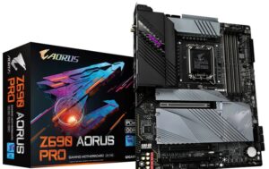 GIGABYTE Z690 AORUS PRO (LGA 1700/ Intel Z690/ ATX/ DDR5/ Quad M.2/ PCIe 5.0/ USB 3.2 Gen2X2 Type-C/ WiFi 6/ 2.5GbE LAN/ Gaming Motherboard)