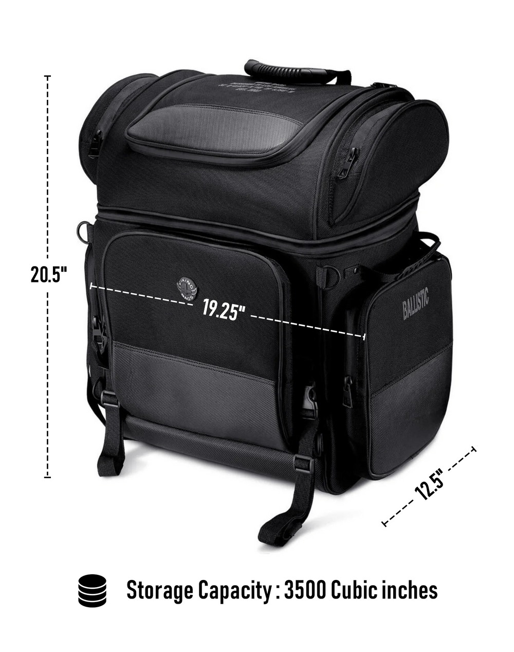 57L - Voyage Premium XL Motorcycle Tail Bag for Harley-Davidson