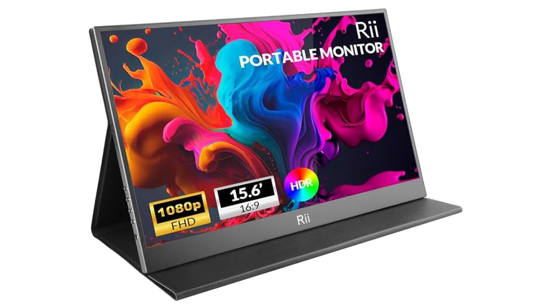 The Rii 15.6-inch 1080P Portable Monitor with Cover - Run Around Tech