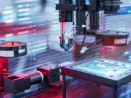 Why Next-Gen Sensors Are the Backbone of Automation Automated manufacturing equipment with sensors performs precision work on a circuit board in a high-tech production facility.